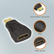 Carica l'immagine nel visualizzatore di Gallery, VCE 2 Pezzi Adattatore Mini HDMI maschio a femmina 3D&amp;4K Connettore...