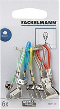 Carica l'immagine nel visualizzatore di Gallery, Fackelmann Set 4 Appendi Strofinacci, Plastica, Multicolore, 6 x 1.5 x 0.3 cm - Ilgrandebazar
