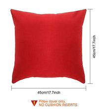 Carica l'immagine nel visualizzatore di Gallery, 4 Pacchi Fodere Cuscini Decor Esterno Impermeabili per Balconi, Federa Rosso