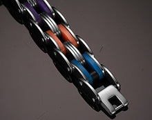 Carica l'immagine nel visualizzatore di Gallery, Vnox Acciaio Inossidabile Silicone muskuloese Bicicletta Catena Multicolore - Ilgrandebazar