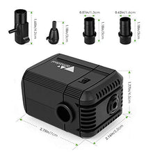 Carica l'immagine nel visualizzatore di Gallery, Amzdeal Mini Pompa Acqua Sommergibile Ultra-Silenzioso 15W 1500L/H - Ilgrandebazar