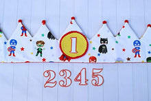 Carica l'immagine nel visualizzatore di Gallery, Corona compleanno supereroi per bambini - Ilgrandebazar