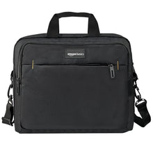 Carica l'immagine nel visualizzatore di Gallery, Amazon Basics - Borsa compatta per computer portatile con tasche per accessori (15,6 pollici, 40 cm), nero, confezione da 1