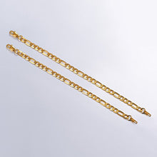 Carica l'immagine nel visualizzatore di Gallery, PROSTEEL Uomo Bracciale Catena Figaro Semplice in Acciaio 6 Mm - Oro - Ilgrandebazar