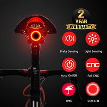 Carica l'immagine nel visualizzatore di Gallery, Cmeilan Luce Posteriore per Bicicletta Induzione del Freno USB Ricaricabile...