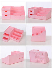 Carica l'immagine nel visualizzatore di Gallery, Uncluttered Designs Porta Cosmetici con Cassetti (Rosa) 2 cassetti, Rosa
