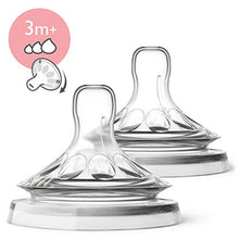 Carica l'immagine nel visualizzatore di Gallery, Philips SCF045/27 Avent 2 Tettarelle Natural Flusso Regolabile, Foro con...