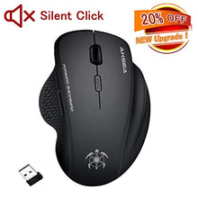 Carica l'immagine nel visualizzatore di Gallery, AKSEA Mouse Wireless 2,4 G, Ergonomico, 6 Tasti, mouse - black