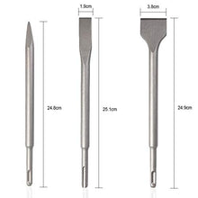 Carica l'immagine nel visualizzatore di Gallery, flintronic Scalpelli SDS-Plus 3pcs, Scalpello SDS Spatola #1 3Pcs+Scatola - Ilgrandebazar