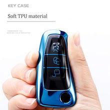Carica l'immagine nel visualizzatore di Gallery, Cover protettiva per chiave in TPU con 3 pulsanti, compatibile Ford Blu