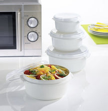 Carica l'immagine nel visualizzatore di Gallery, Emsa Micro Family Set per microonde principianti, 3 0.5/ 1/ 1.5 L, Bianco - Ilgrandebazar