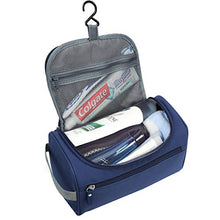 Carica l'immagine nel visualizzatore di Gallery, Beauty Case da Viaggio Uomo Donna Borsa Toilette Appendere Blu