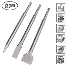 Carica l'immagine nel visualizzatore di Gallery, flintronic Scalpelli SDS-Plus 3pcs, Scalpello SDS Spatola #1 3Pcs+Scatola - Ilgrandebazar