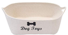Carica l'immagine nel visualizzatore di Gallery, Geyecete - Cesto portaoggetti in corda di cotone per cani, cestino Beige