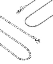 Carica l'immagine nel visualizzatore di Gallery, BESTEEL 4 Pezzi Acciaio Inossidabile Collana Catena per Uomini e Donne Set... - Ilgrandebazar
