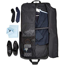 Carica l'immagine nel visualizzatore di Gallery, AmazonBasics - Borsa porta abiti Premium XL, Nero, 1,14 m 1.14m, Nero