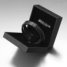 Carica l'immagine nel visualizzatore di Gallery, SERASAR | Bracciale in Pelle Premium per Uomo Nero e Marrone | - Ilgrandebazar