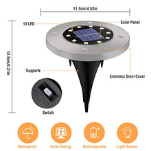 Carica l'immagine nel visualizzatore di Gallery, Luci Solari Giardino Golwof 6 Pezzi 10 LED Luce Sepolta Solare IP65...