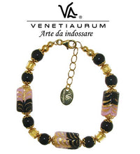 Carica l'immagine nel visualizzatore di Gallery, Venetiaurum - Bracciale in vetro di Murano e Argento 925 Made Italy