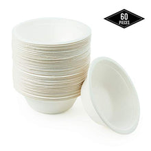 Carica l'immagine nel visualizzatore di Gallery, 60 Ciotole di Carta Canna da Zucchero USA e Getta, 350ml - Monouso,... - Ilgrandebazar