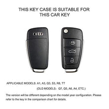 Carica l'immagine nel visualizzatore di Gallery, OATSBASF Auto Caso Chiave Audi,Copertura per Audi Argento-stripe