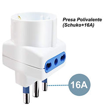 Carica l'immagine nel visualizzatore di Gallery, EXTRASTAR Set 4 Adattatori 3 Posti 1 Schuko + 2 tripla presa-4 Pezzi, Bianco