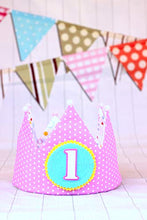 Carica l'immagine nel visualizzatore di Gallery, Decorazione di compleanno, corona stoffa per neonati e bambina - Ilgrandebazar