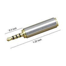 Carica l'immagine nel visualizzatore di Gallery, (2 Pack) Gold Plated 2.5mm Male to 3.5mm Oro 2.5 mm maschio a Femmina