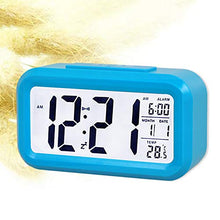 Carica l'immagine nel visualizzatore di Gallery, OurLeeme Sveglia Digitale, Comodino a Batteria Display LCD Sensore di Blu - Ilgrandebazar