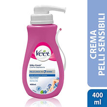 Carica l'immagine nel visualizzatore di Gallery, Veet Crema Depilatoria Silk &amp; Fresh Technology per Pelli Sensibili, 400 ml