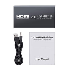 Carica l'immagine nel visualizzatore di Gallery, ESYNiC HDMI 2.0 Splitter 2 Vie Supporta 4K@60Hz YUV 4:4:4 e...