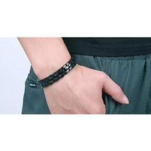 Carica l'immagine nel visualizzatore di Gallery, Amery Braccialetto Magnetico da Uomo Bracciali Terapia Magnetica Nero - Ilgrandebazar