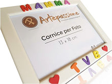 Carica l'immagine nel visualizzatore di Gallery, Cornici per foto in legno con la scritta Mamma TVB e decorata cuoricini,... - Ilgrandebazar