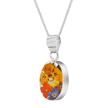 Carica l'immagine nel visualizzatore di Gallery, Bisanzio Collection Handmade collana ovale Spring bouquet in argento con... - Ilgrandebazar