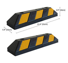 Carica l'immagine nel visualizzatore di Gallery, SNS SAFETY LTD Fermaruota in Gomma, per Parcheggi e Garages, Nero e Giallo,... - Ilgrandebazar