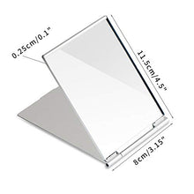 Carica l'immagine nel visualizzatore di Gallery, Piccolo specchio da viaggio pieghevole portatile, tascabile Silver