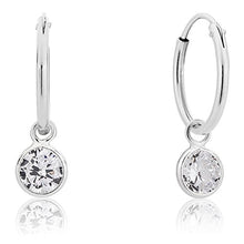 Carica l'immagine nel visualizzatore di Gallery, DTP Silver - Orecchini a Cerchio Piccoli - Argento 925 con Trasparente - Ilgrandebazar