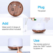 Carica l'immagine nel visualizzatore di Gallery, SmartDevil 500ml Diffusore di Oli Essenziali con Telecomando, Ultrasuoni...
