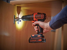 Carica l'immagine nel visualizzatore di Gallery, Black+Decker BDCHD18K-QW Trapano/Avvitatore con Percussione, 18 W, 1 Batteria