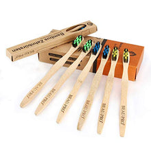 Carica l'immagine nel visualizzatore di Gallery, Spazzolini di bambù,6 pz Spazzolino Bamboo,Riutilizzabili,Naturale e White02 - Ilgrandebazar