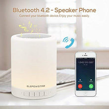 Carica l'immagine nel visualizzatore di Gallery, Lampada Altoparlante Bluetooth, ELEPOWSTAR da Comodino Touch...