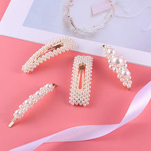 Carica l'immagine nel visualizzatore di Gallery, Lurrose, fermagli per capelli con perle, modello semplice e alla moda,... - Ilgrandebazar
