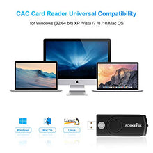 Carica l'immagine nel visualizzatore di Gallery, Lettore di smart card USB 4 porte Hub USB,Rocketek DOD militare CAC Card...