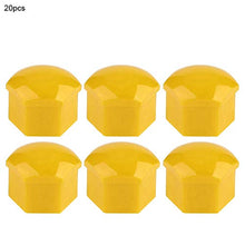 Carica l'immagine nel visualizzatore di Gallery, KIMISS 20pcs tappi per dadi ruota auto, 19mm Auto Hub Coprivite Giallo