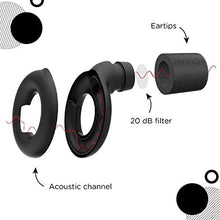 Carica l'immagine nel visualizzatore di Gallery, Loop Tappi per le Orecchie a Riduzione di Rumore - Rimuovono 20 Db Nero