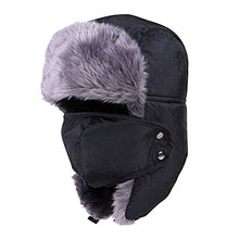 Carica l'immagine nel visualizzatore di Gallery, ROSENICE Ushanka cappello cappelli di sci Earflap aviatore Nero - Ilgrandebazar