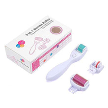Carica l'immagine nel visualizzatore di Gallery, Classic 3 in 1 Titanium Derma roller, 3 separata teste a rulli 3 1 white - Ilgrandebazar