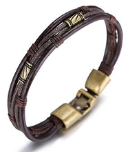 Carica l'immagine nel visualizzatore di Gallery, Halukakah ● retrò ● Bracciale Uomo in Vera Pelle Cuoio Stile Vintage... - Ilgrandebazar
