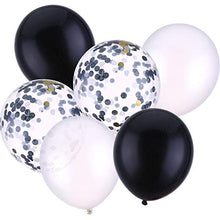 Carica l'immagine nel visualizzatore di Gallery, Jovitec 30 Pezzi 12 Pollici Palloncini in Lattice di Bianco E Nero - Ilgrandebazar