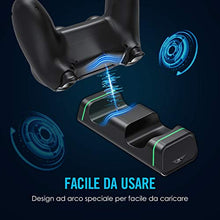 Carica l'immagine nel visualizzatore di Gallery, Caricatore Controller PS4, VicTsing Base di Ricarica Doppio per Joystick Nero